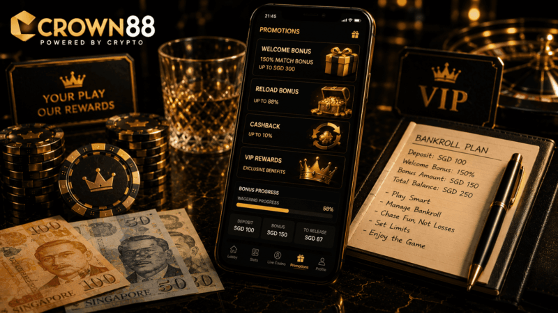 Crown88 Casino Promotions Singapore bankroll planning