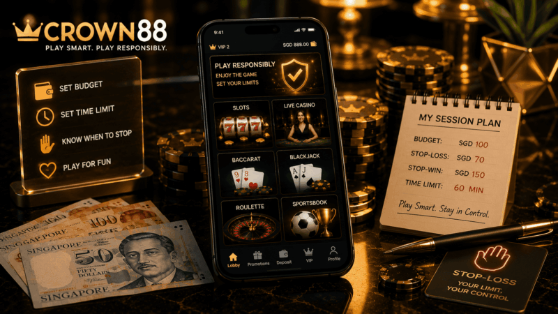 Crown88 Responsible Gambling Singapore SGD limit planning