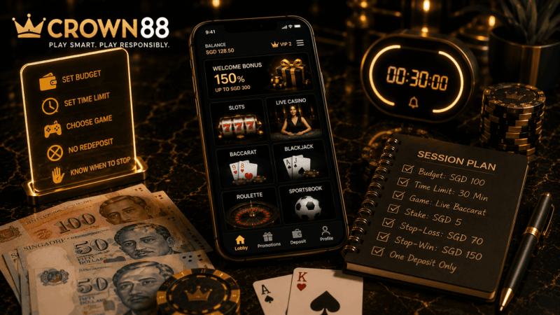 Crown88 Mobile Casino Singapore session control