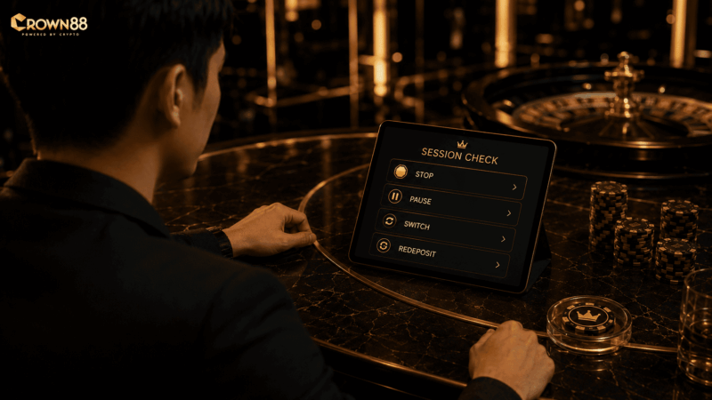 Crown88 session control stop and pause checklist